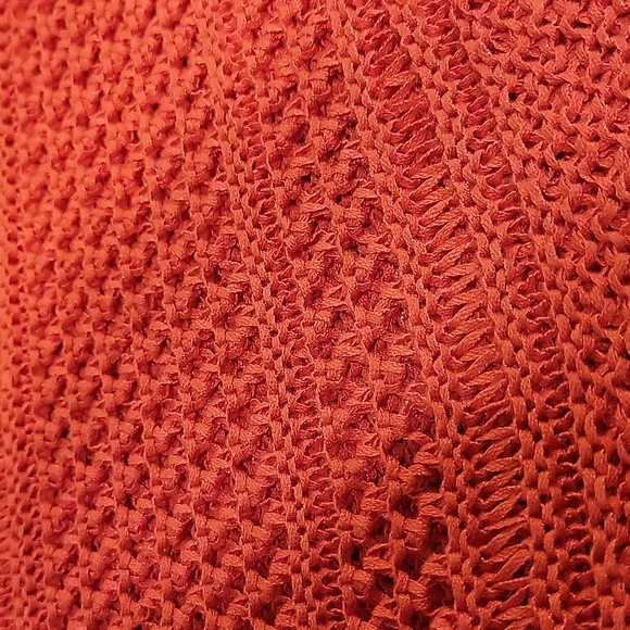 Chico's size 3 orange short sleeved sweater - Picture 5 of 7